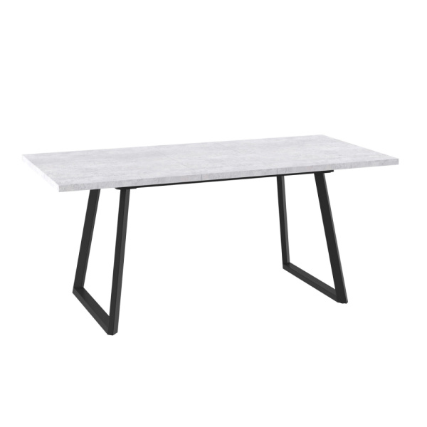 Стол LOFT-140, раздвижной 140(180)х85, СЕРЫЙ СЛАНЕЦ/ЧЕРНЫЙ LOFT 140